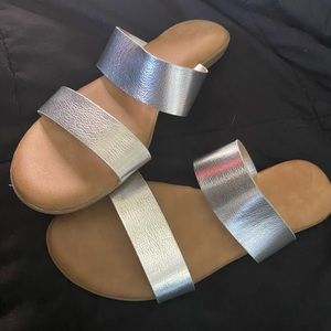 Davids Bridal Slip On Strappy Sandal